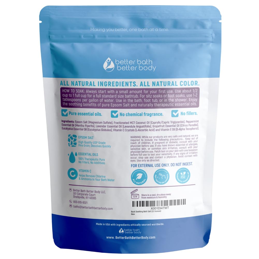 Vitamin C Epsom Bath Salt with 4 Essential Oils — 32 oz BPA-Free — Image 2