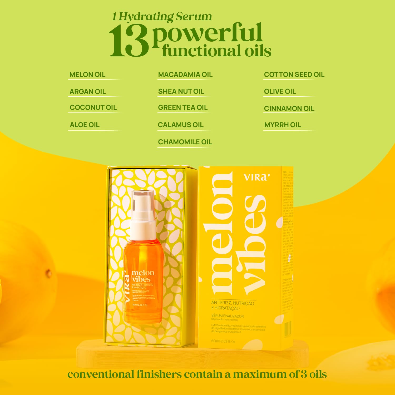 13-Oil Frizz Control Hair Serum with Heat Protection — 60ml — Image 4