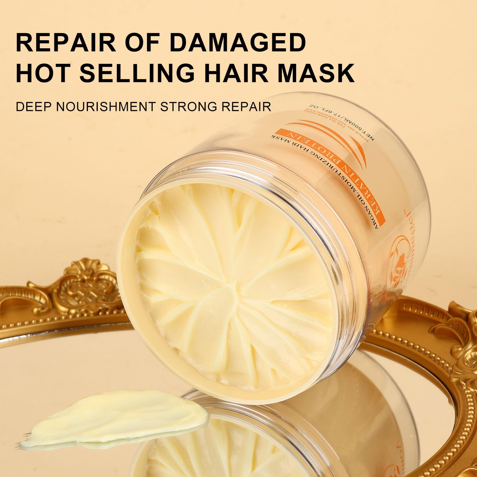 Argan Oil Deep Repair Hair Mask Set — 16.9 oz + 2 oz Travel Size — Image 3