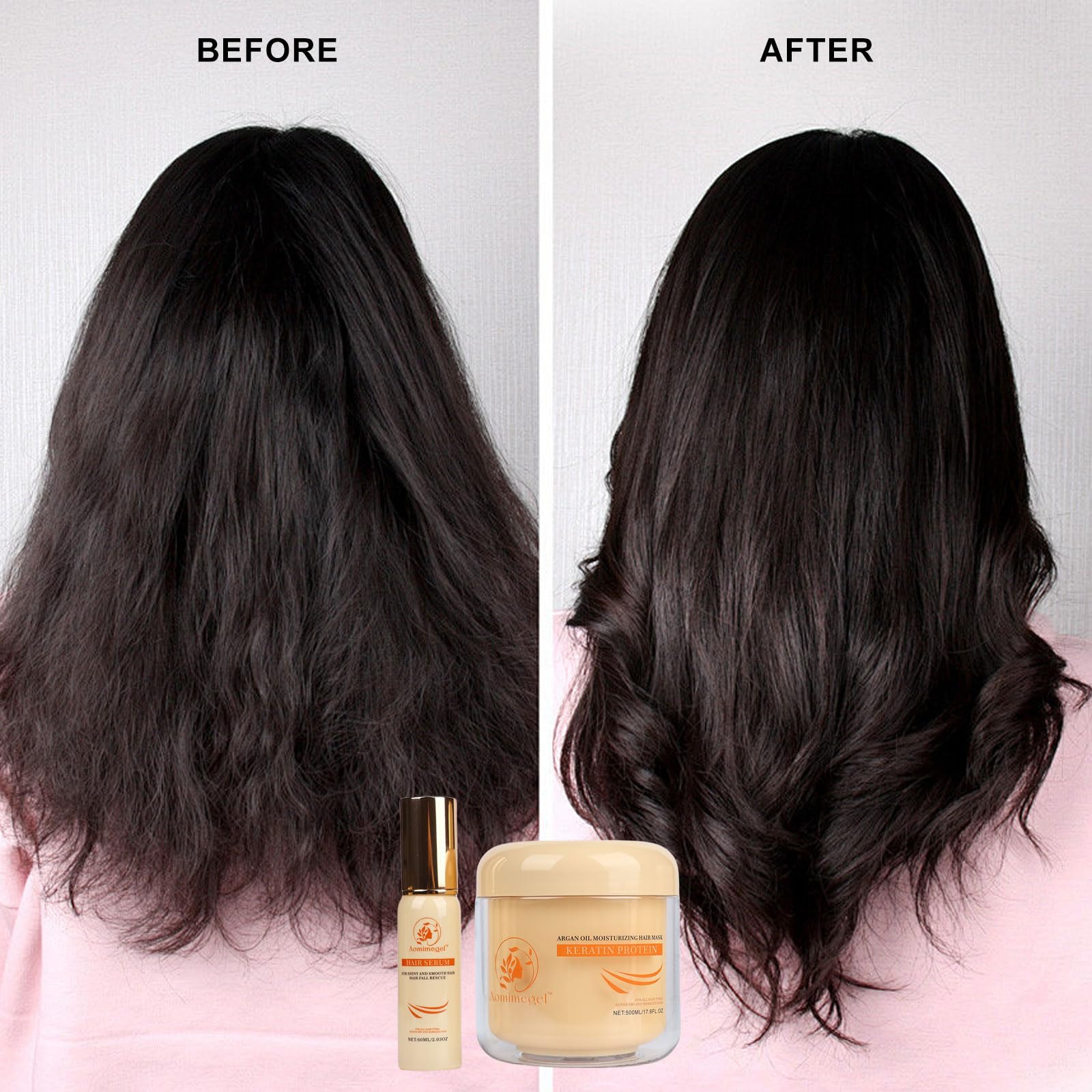 Argan Oil Deep Repair Hair Mask Set — 16.9 oz + 2 oz Travel Size — Image 6