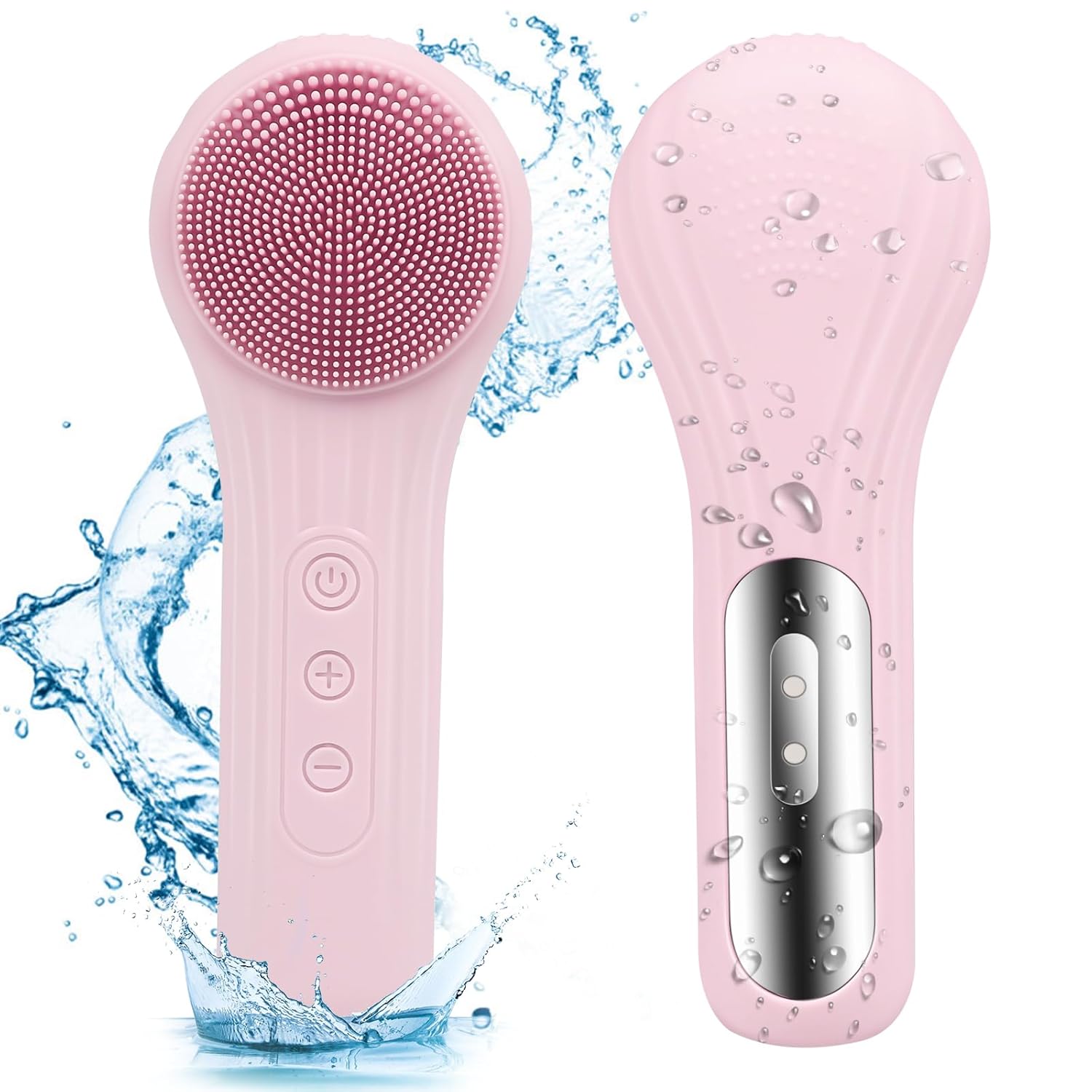 IPX7 Waterproof Silicone Face Scrubber — Rechargeable Deep Cleansing