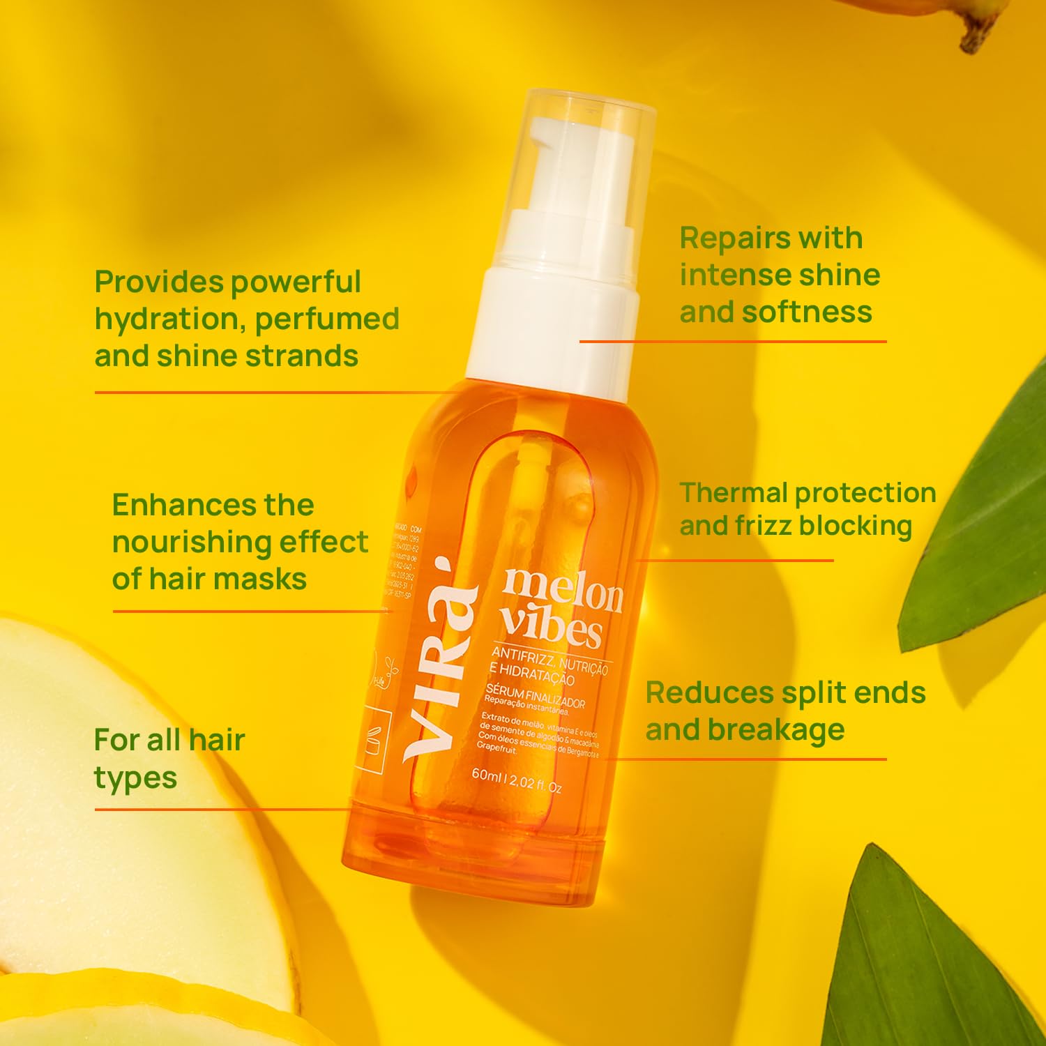 13-Oil Frizz Control Hair Serum with Heat Protection — 60ml — Image 2