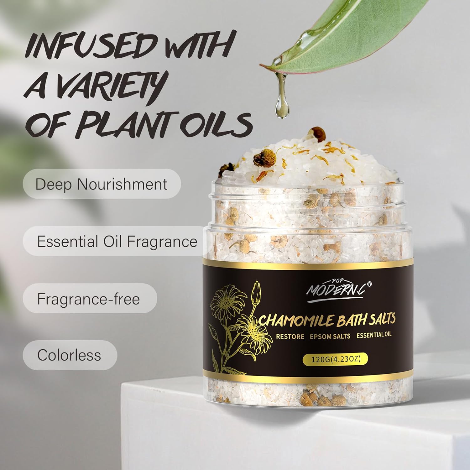 Luxury Epsom Bath Salt Gift Set — 4 Scents: Lavender, Rose, Eucalyptus & Chamomile — Image 4