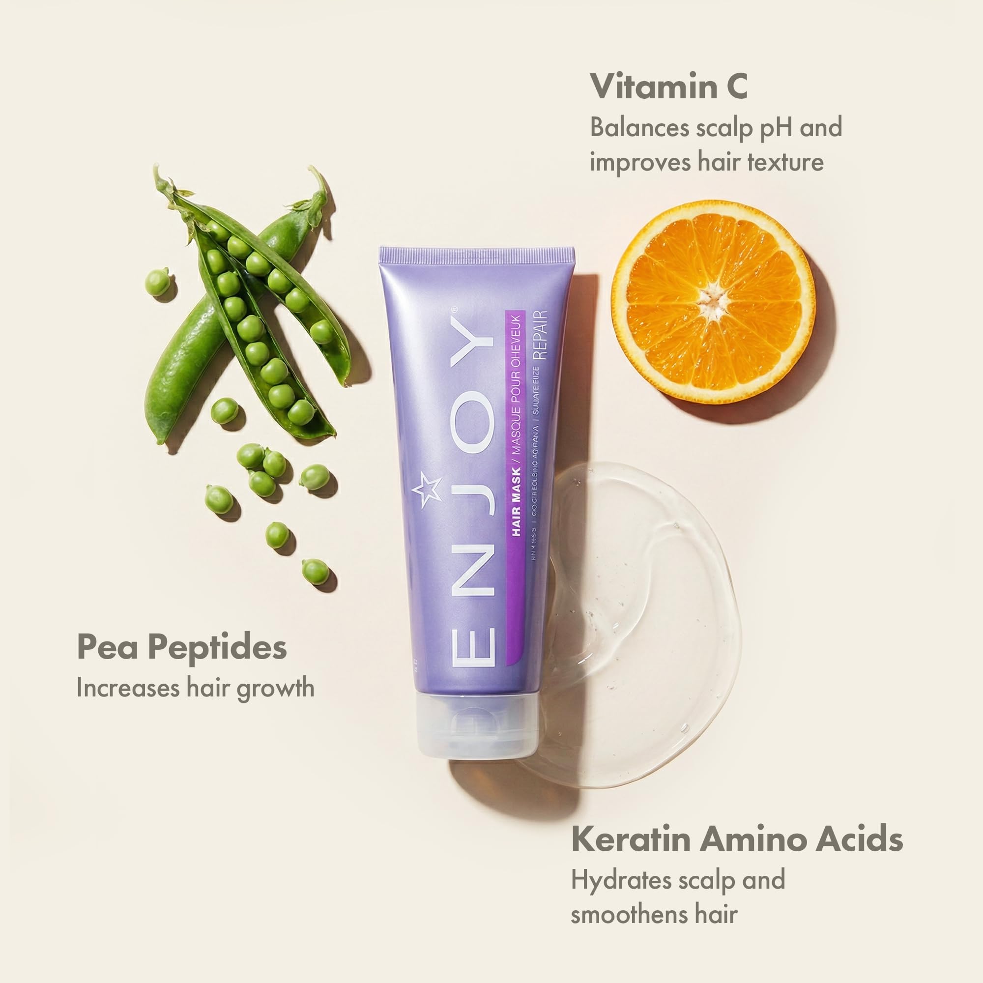 Keratin & Pea Protein Deep Conditioning Hair Mask — Weightless, 8 oz — Image 3