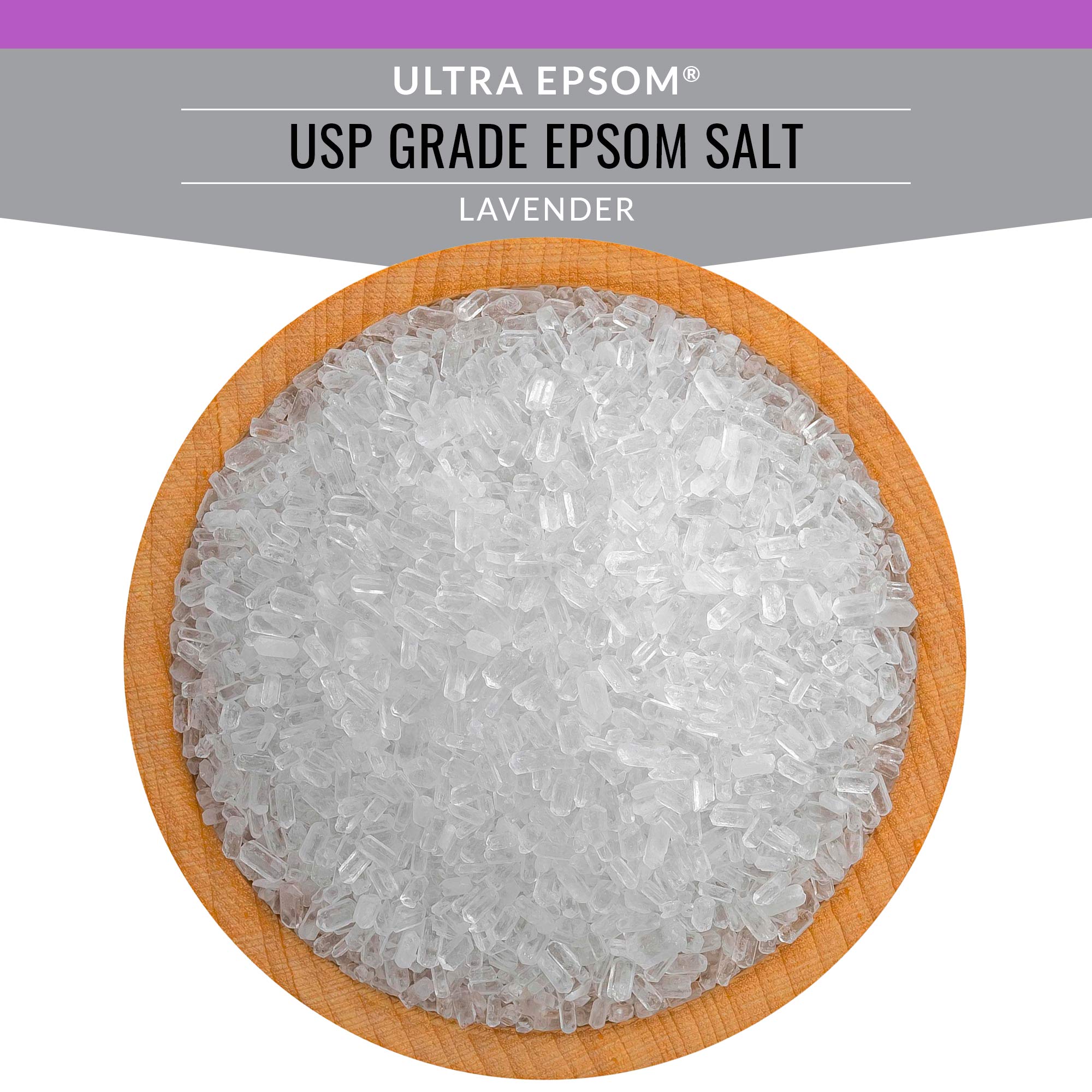 Lavender Epsom Bath Salt — 2 lb Resealable Bag — Image 4