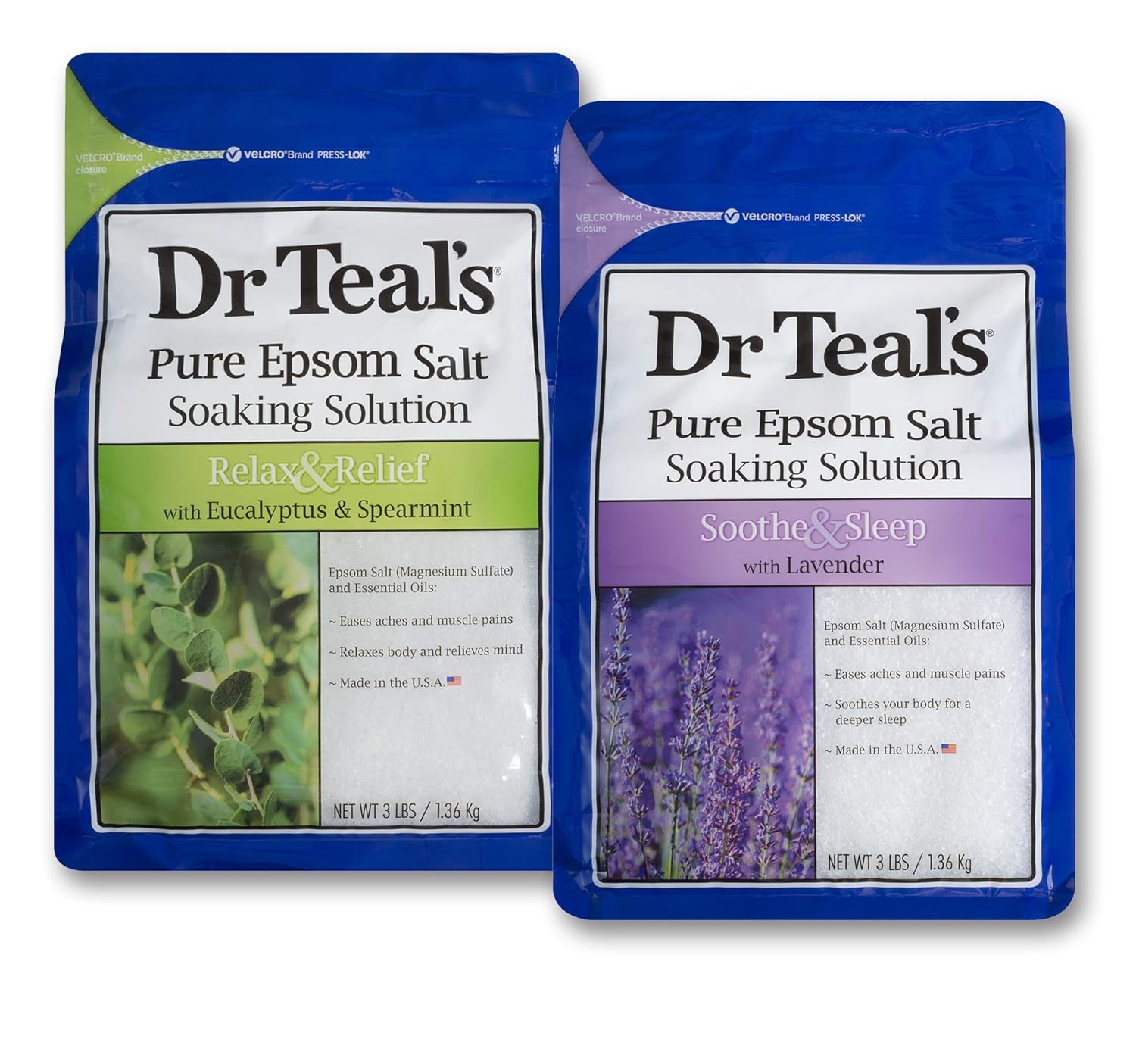 Eucalyptus & Lavender Epsom Salt Bath Soak — Dual Pack, 6 lbs