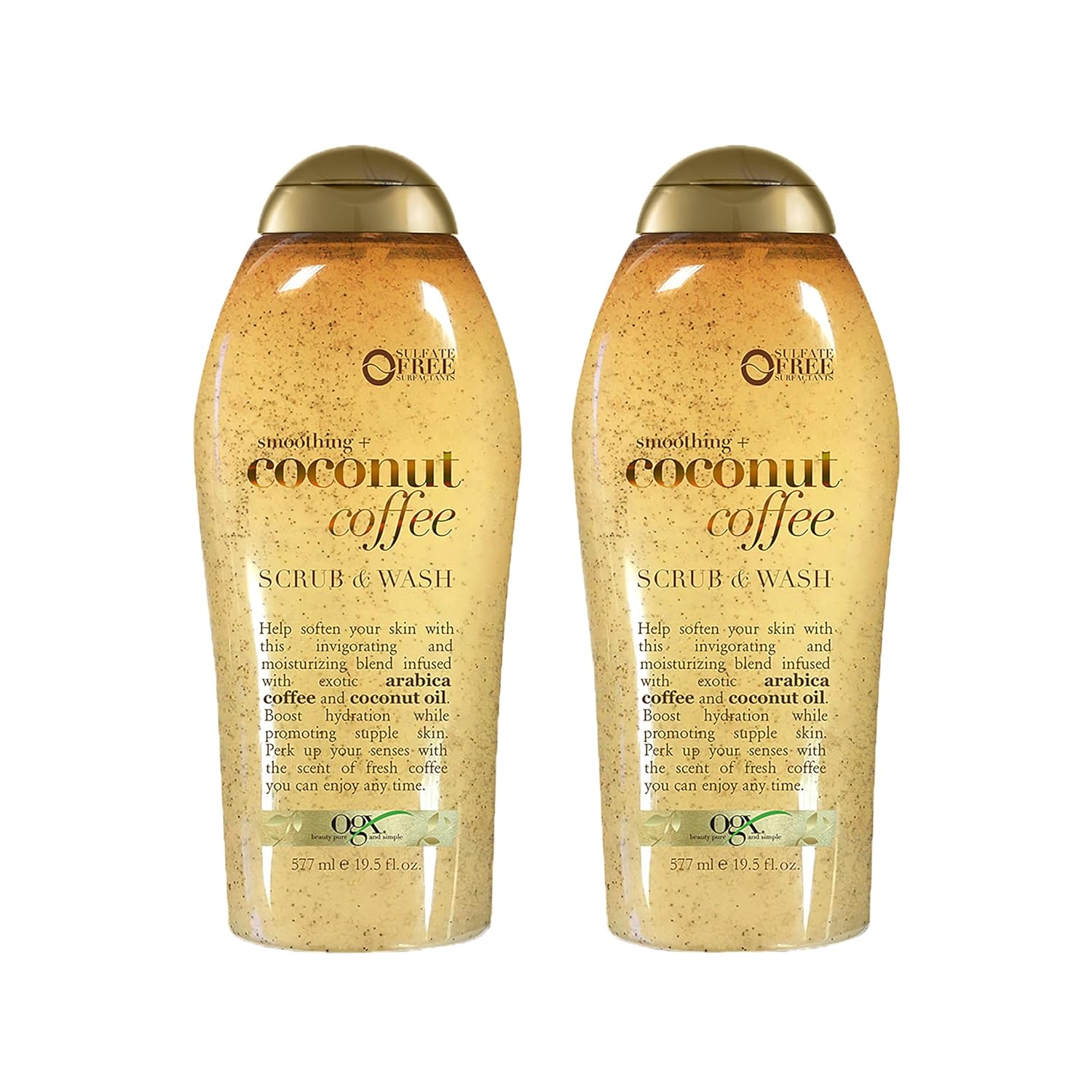 Coconut Coffee Exfoliating Body Scrub — 2 Pack, 19.5 fl oz