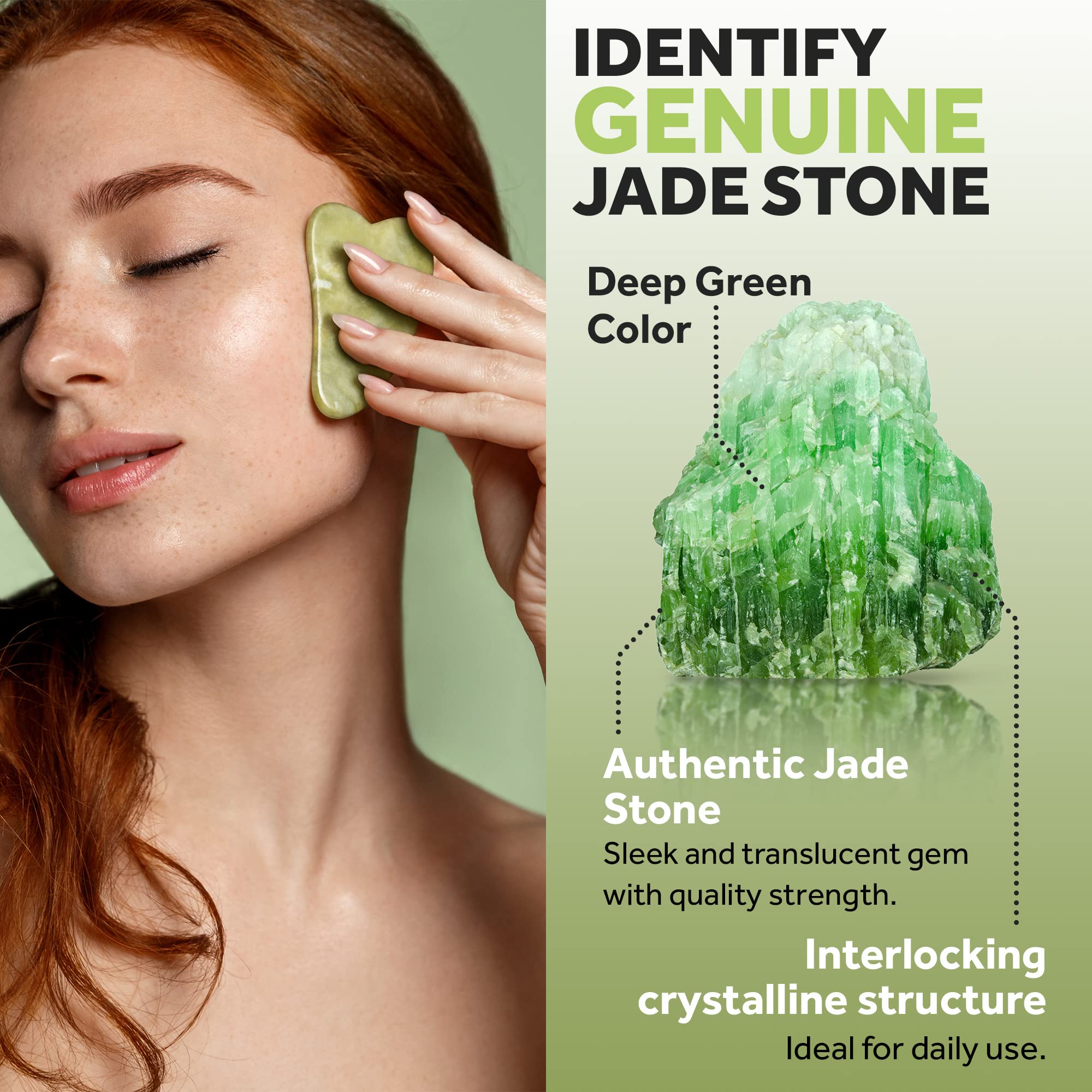 3-Piece Jade Roller & Gua Sha Anti-Aging Facial Massage Set — Image 6