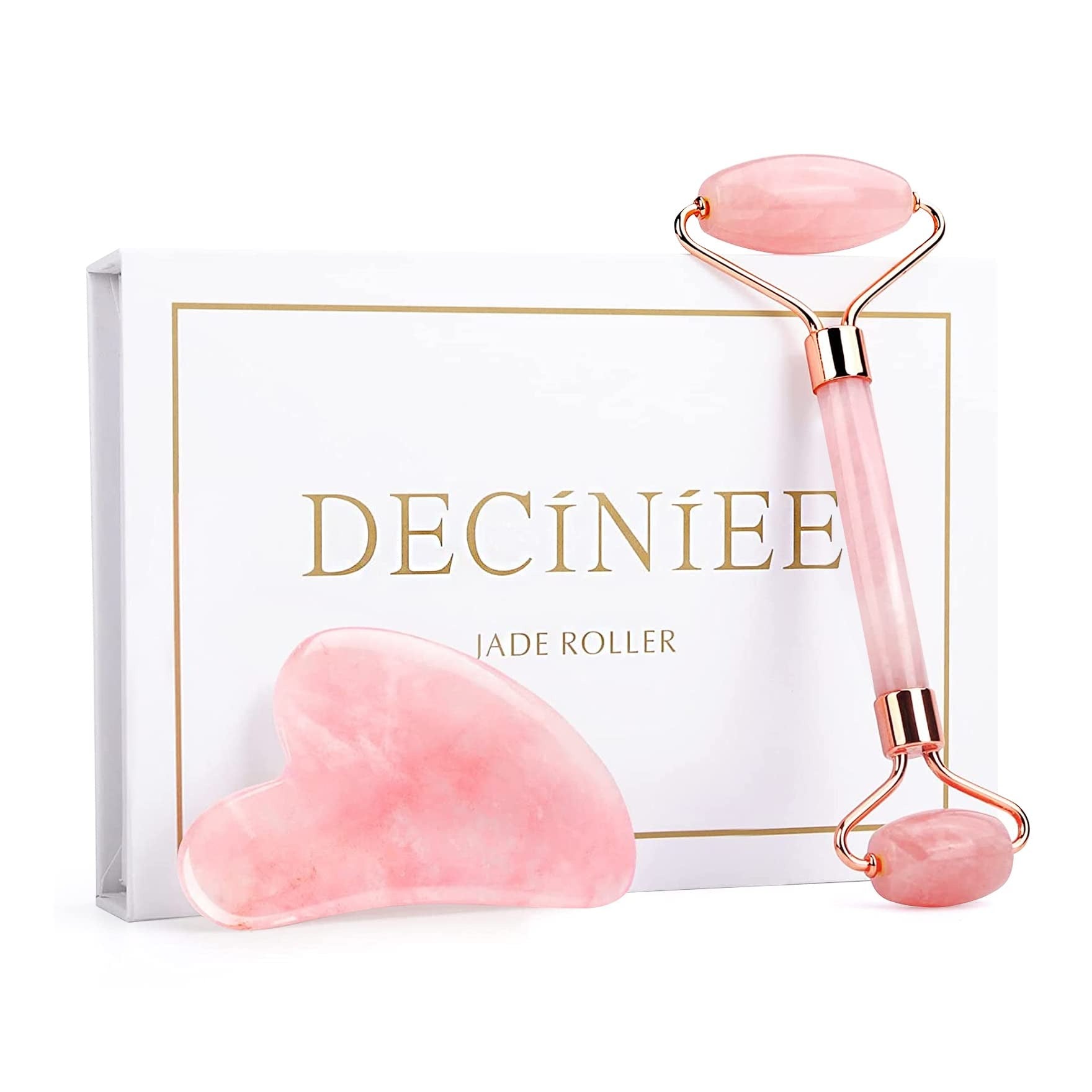 Jade Roller & Gua Sha Facial Massage Set — Anti-Aging Tools