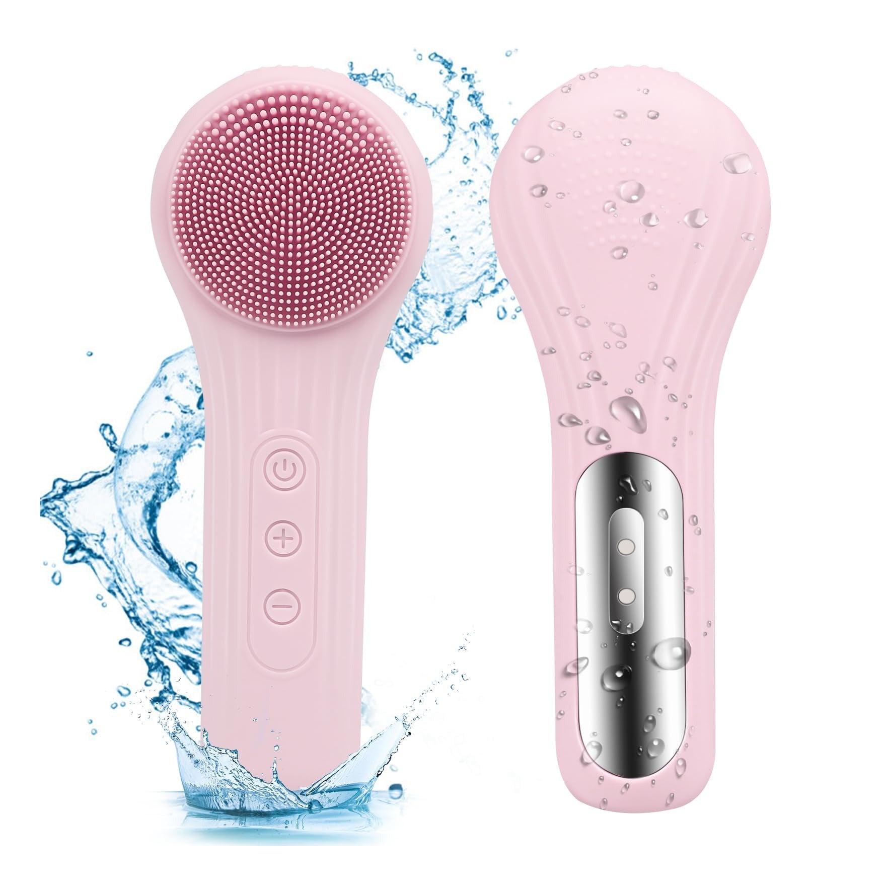 IPX7 Waterproof Silicone Face Scrubber — Rechargeable Deep Cleansing